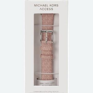 Michael Kors Pink Textured Leather Watch Strap